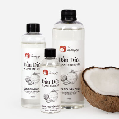 Pure cold pressed coconut oil using natural fermentation technology